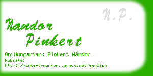 nandor pinkert business card