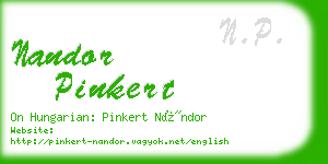 nandor pinkert business card